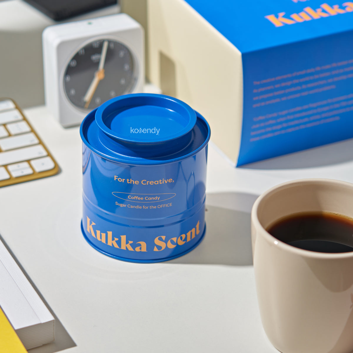 Kukka Scent - Sugar Candle Coffee Candy (Fitalatsız Parafinsiz, %99 Palm Wax + %1 Kahve ve Vanilya Kokulu İnci Mum) (%15-%30 Lansman İndirimi)