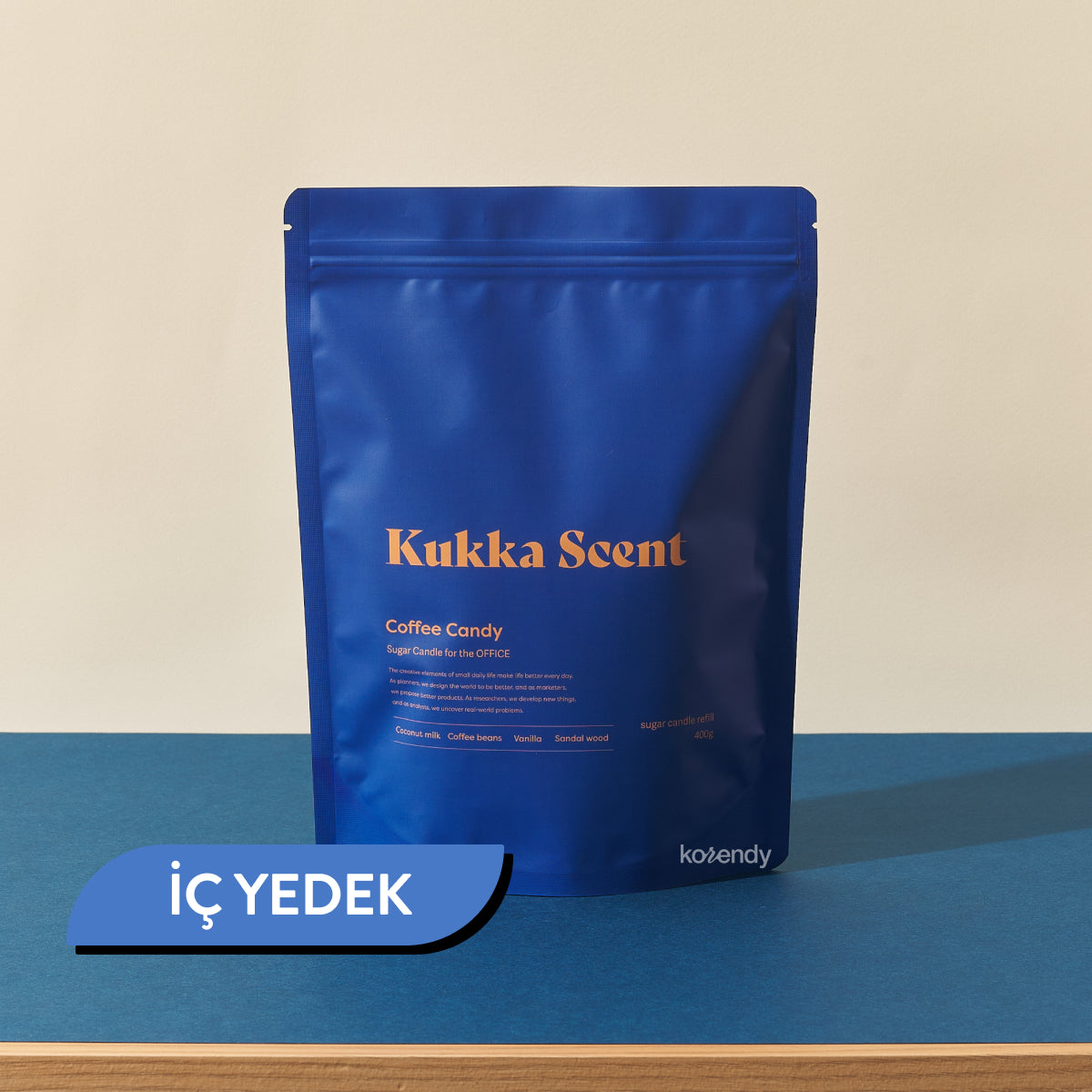 Kukka Scent - Sugar Candle Coffee Candy (Fitalatsız Parafinsiz, %99 Palm Wax + %1 Kahve ve Vanilya Kokulu İnci Mum) (%15-%30 Lansman İndirimi)