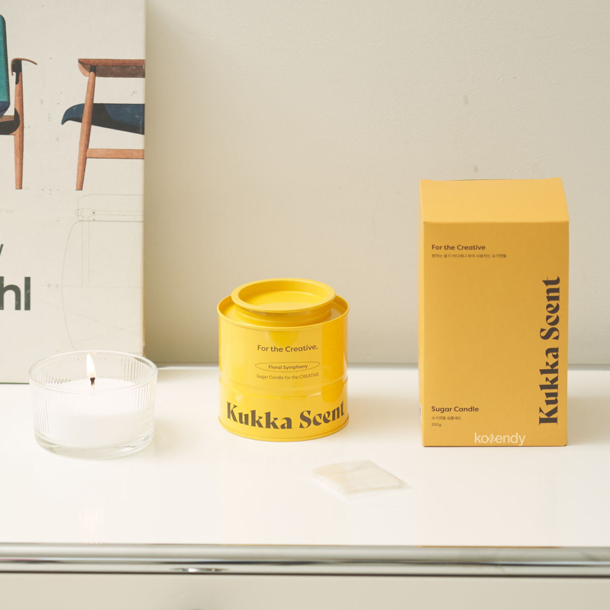 Kukka Scent - Sugar Candle Floral Symphony (Fitalatsız Parafinsiz, %99 Palm Wax + %1 Egzotik Çiçek ve Vanilya Kokulu İnci Mum) (%15-%30 Lansman İndirimi)