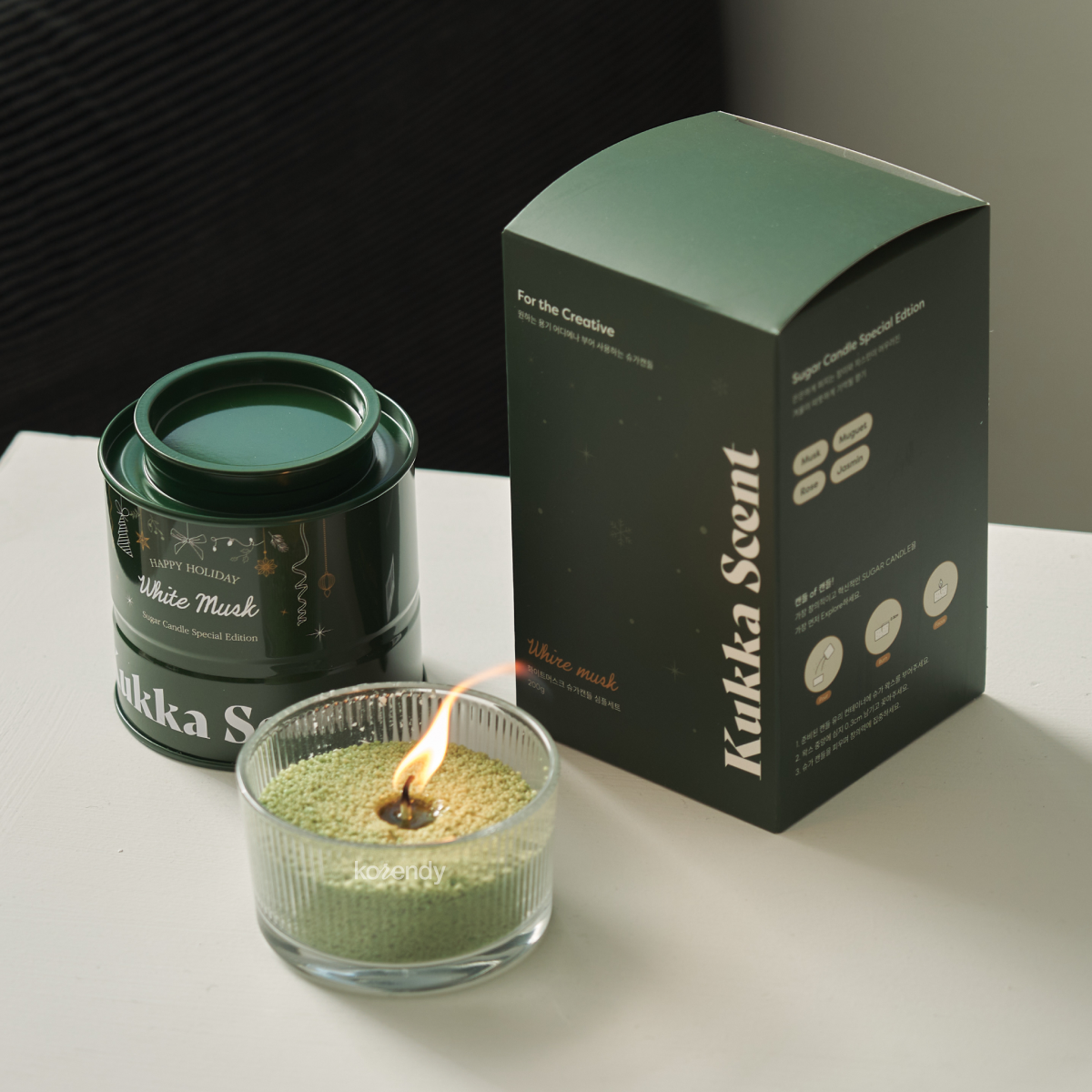 Kukka Scent - Sugar Candle White Musk (Fitalatsız Parafinsiz, %99 Palm Wax + %1 Beyaz Çiçek ve Misk Kokulu İnci Mum) (%15-%30 Lansman İndirimi)