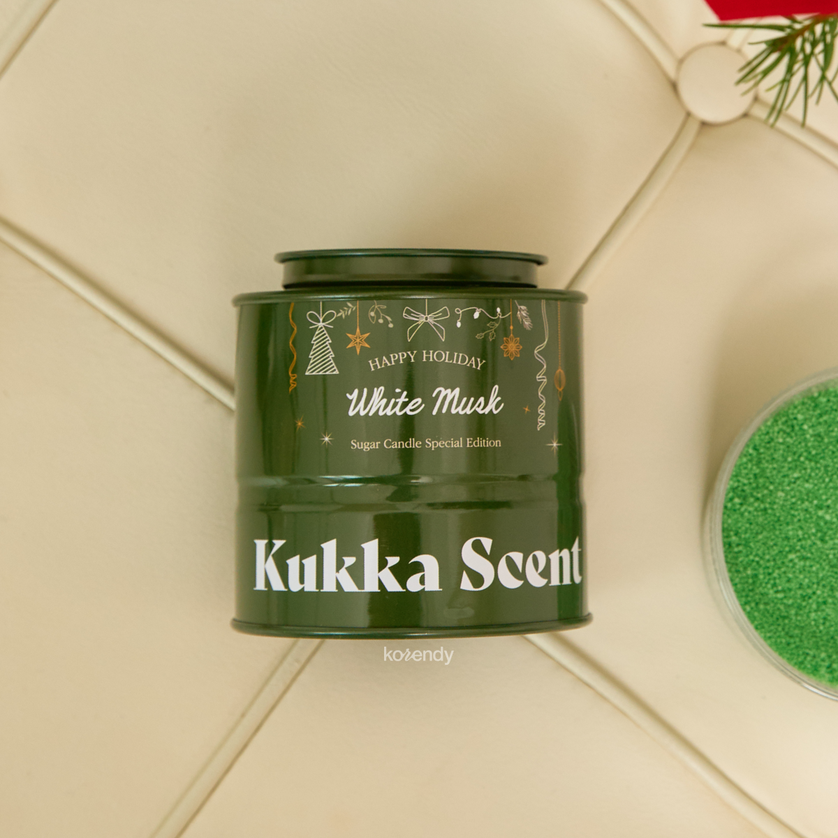 Kukka Scent - Sugar Candle White Musk (Fitalatsız Parafinsiz, %99 Palm Wax + %1 Beyaz Çiçek ve Misk Kokulu İnci Mum) (%15-%30 Lansman İndirimi)