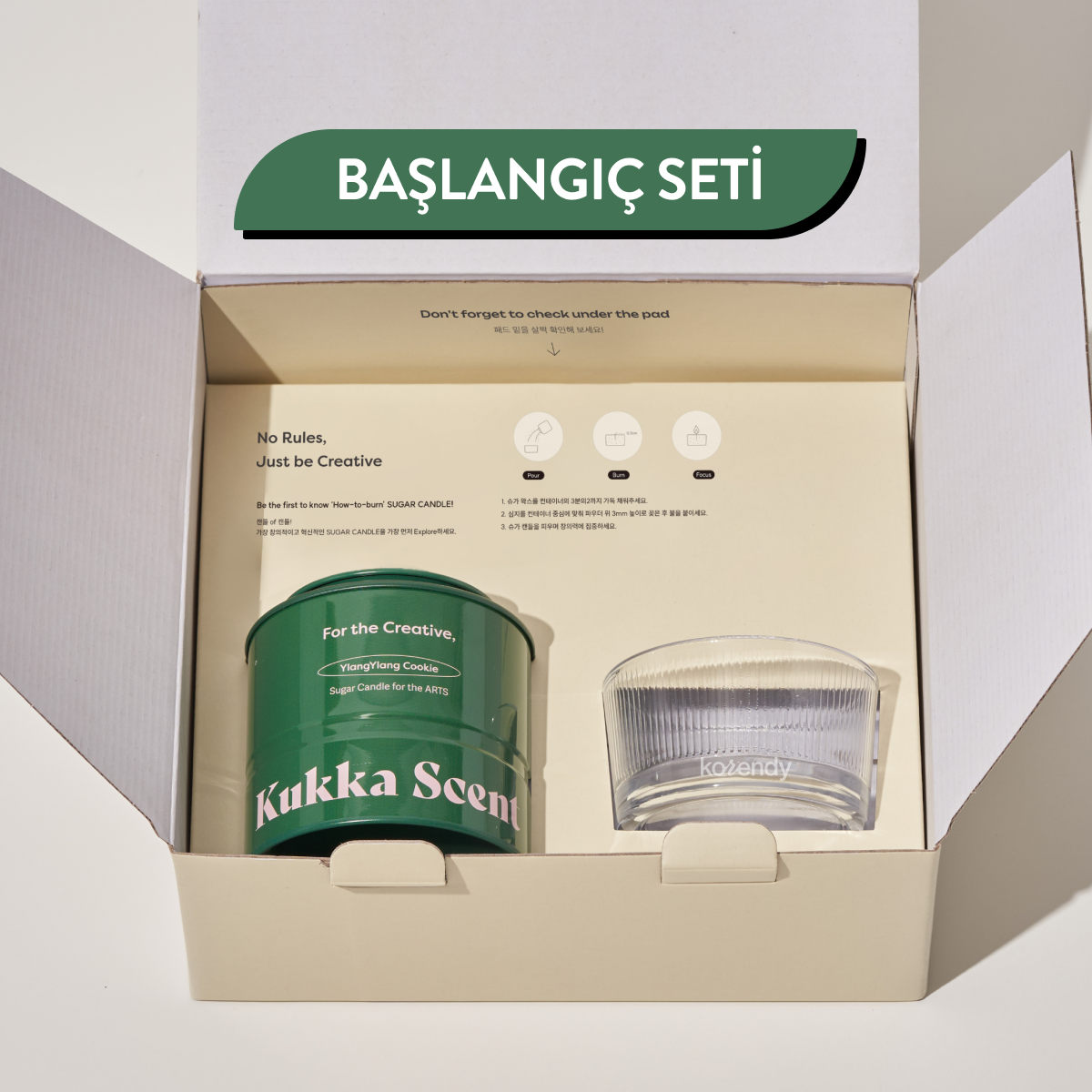 Kukka Scent - Sugar Candle Ylang Ylang Cookie (Fitalatsız Parafinsiz, %99 Palm Wax + %1 Egzotik Çiçek ve Vanilya Kokulu İnci Mum) (%15-%30 Lansman İndirimi)