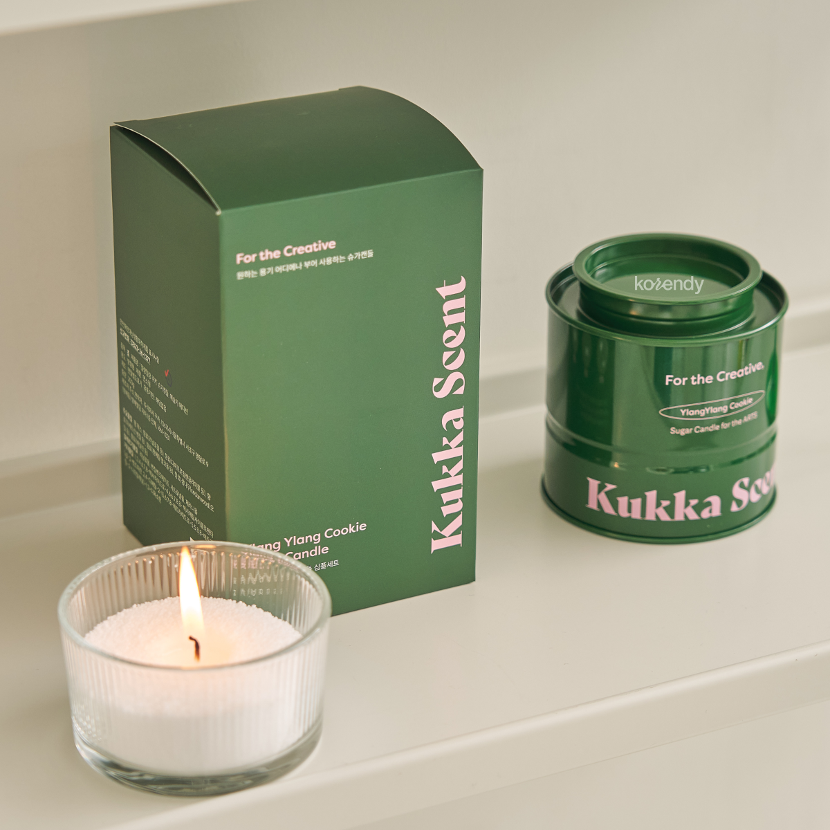 Kukka Scent - Sugar Candle Ylang Ylang Cookie (Fitalatsız Parafinsiz, %99 Palm Wax + %1 Egzotik Çiçek ve Vanilya Kokulu İnci Mum) (%15-%30 Lansman İndirimi)