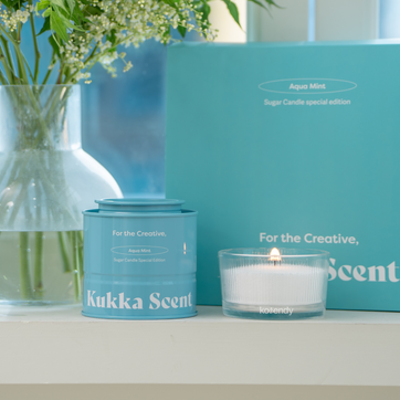 Kukka Scent - Sugar Candle Aqua Mint (Bitkisel Bazlı Fitalat ve Parafin İçermeyen Nane ve Okaliptüs Kokulu İnci Mum)