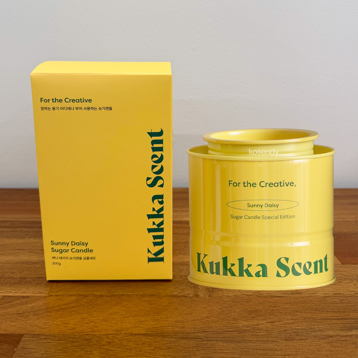 Kukka Scent - Sugar Candle Sunny Daisy (Fitalatsız Parafinsiz, %99 Palm Wax + %1 Papatya ve Yeşil Yaprak Kokulu İnci Mum) (%15-%30 Lansman İndirimi)