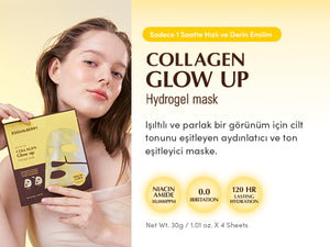 EqqualBerry - Collagen Glow up Hydrogel Mask (4'lü) (Leke Önleyici ve Parlatıcı Kolajenli ve Glutatyonlu Şeffaflaşan Maske)