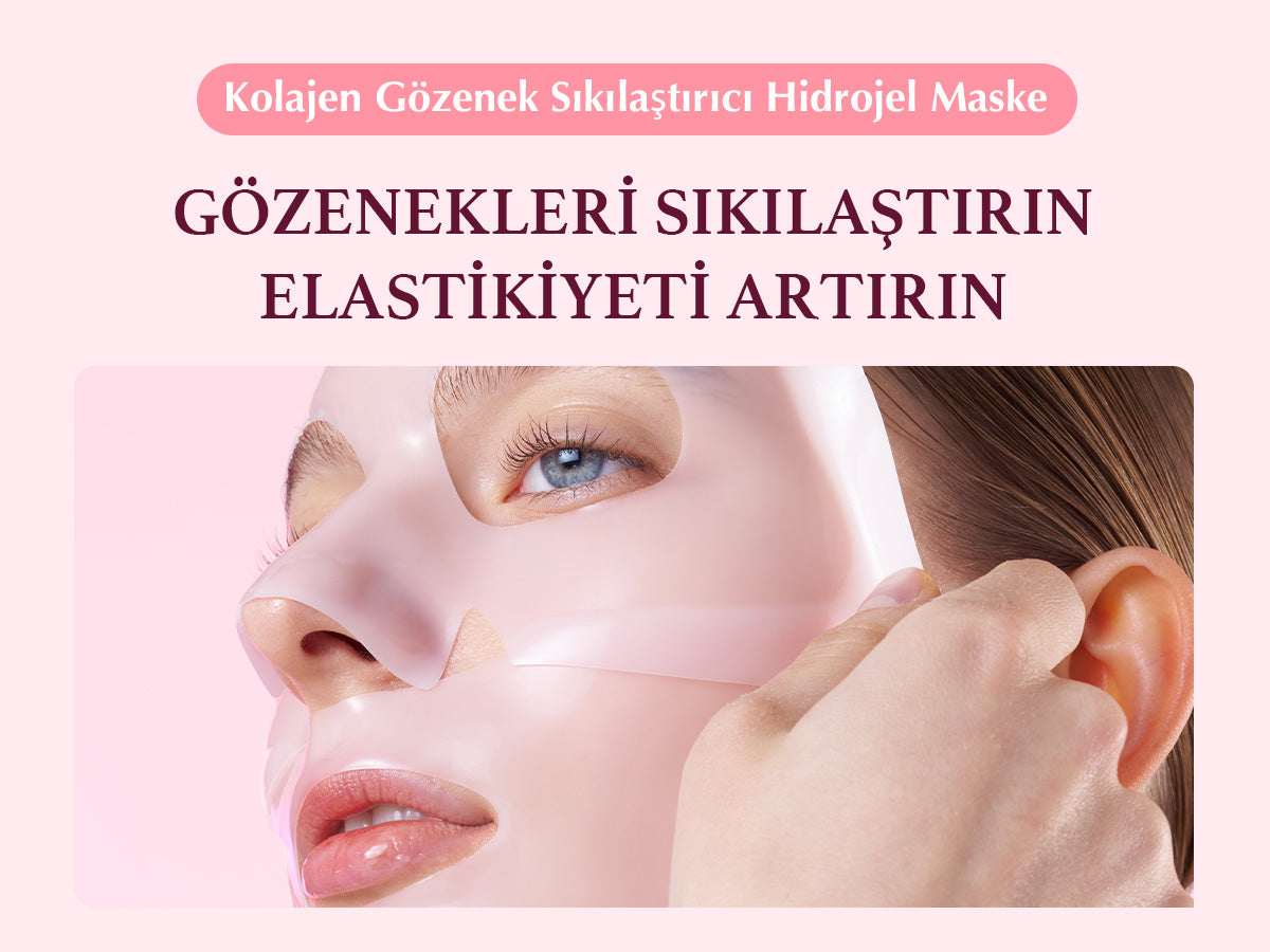 EqqualBerry - Collagen Pore Tight Up Hydrogel Mask (4'lü) (Geniş Gözenek ve Kırışıklık Önleyici 13 Farklı Peptitli Kolajenli Şeffaflaşan Maske)