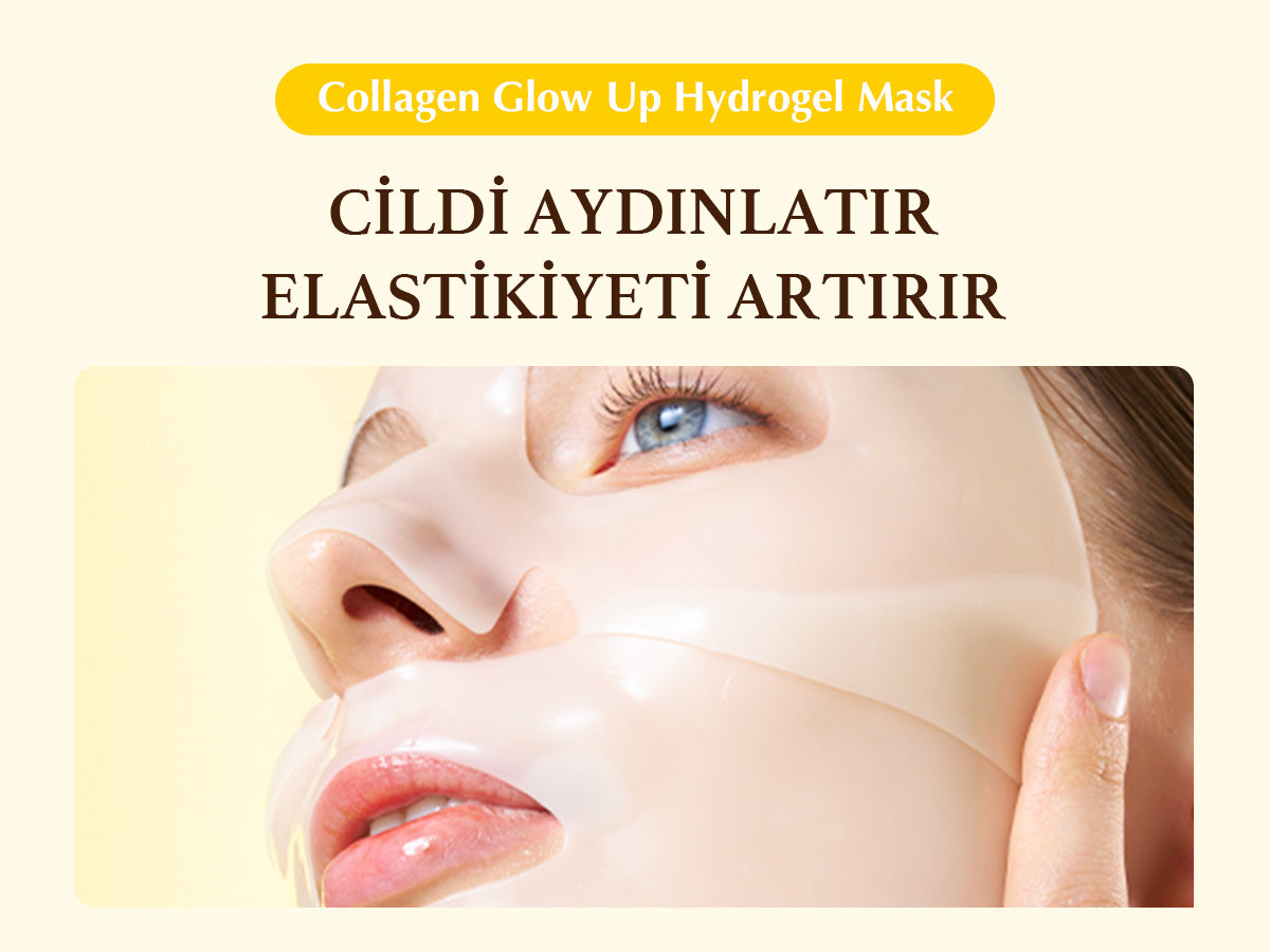 EqqualBerry - Collagen Glow up Hydrogel Mask (4'lü) (Leke Önleyici ve Parlatıcı Kolajenli ve Glutatyonlu Şeffaflaşan Maske)