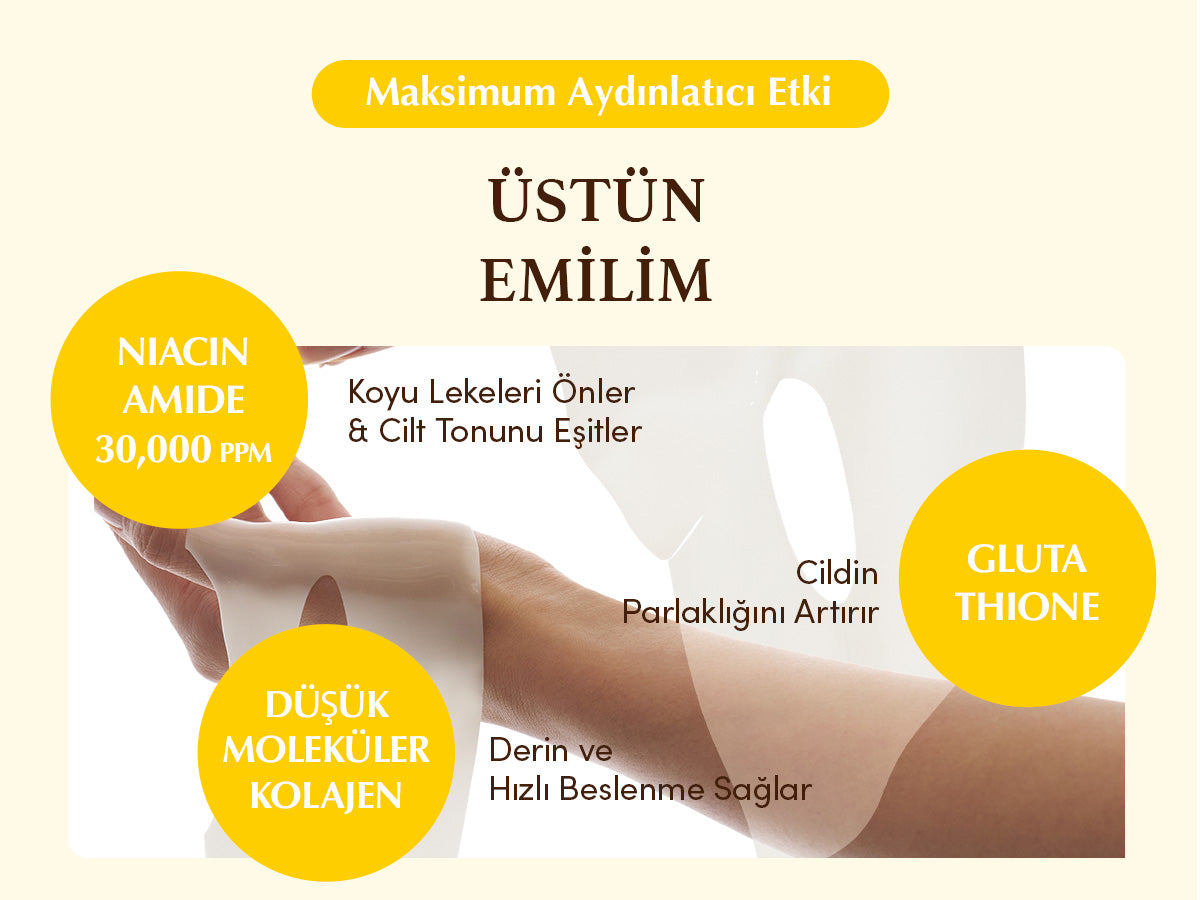 EqqualBerry - Collagen Glow up Hydrogel Mask (4'lü) (Leke Önleyici ve Parlatıcı Kolajenli ve Glutatyonlu Şeffaflaşan Maske)