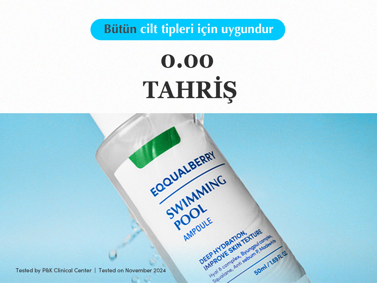 EqqualBerry - Swimming Pool Ampoule (Yoğun Hidrasyon Verici ve Geniş Gözenek Önleyici 8 Hyaluronik Asitli Ampul) 50ml