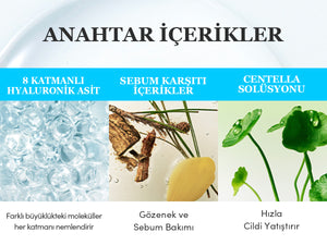 EqqualBerry - Swimming Pool Ampoule (Yoğun Hidrasyon Verici ve Geniş Gözenek Önleyici 8 Hyaluronik Asitli Ampul) 50ml