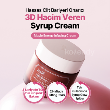 Klairs - Maple Energy Infusing Cream (Kırışıklık Sarkma Karşıtı 3 Çeşit Peptitli Lifting Krem) (%30 İndirimli)