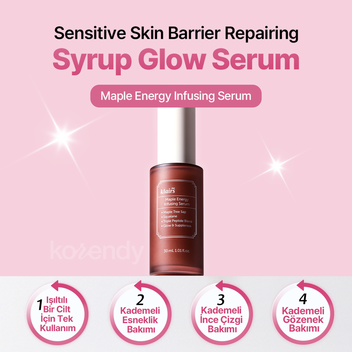 Klairs - Maple Energy Infusing Serum (Kırışıklık ve Geniş Gözenek Karşıtı Peptitli Serum) (%50 indirimli)