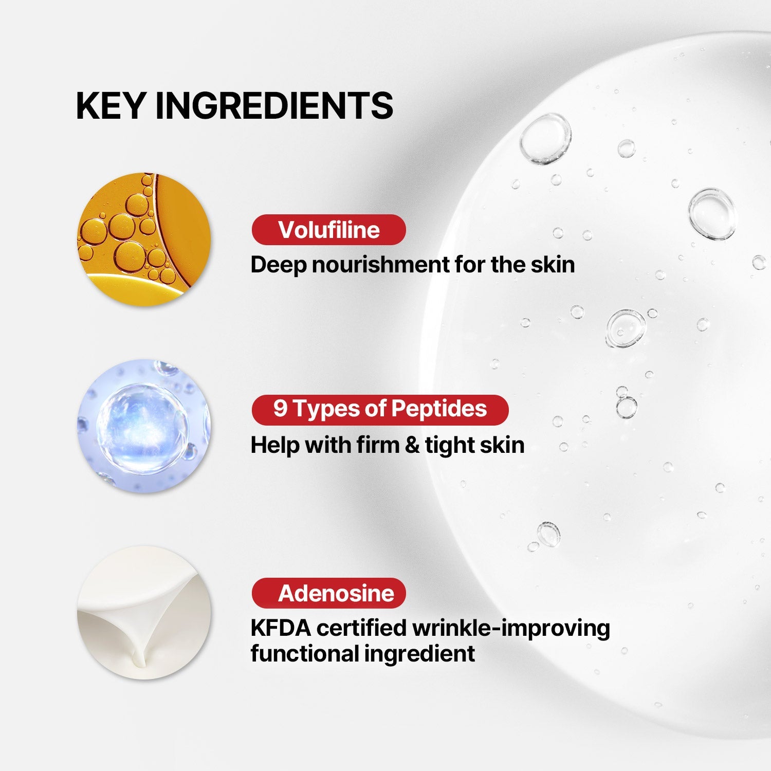 includes volufinline peptides adenosine