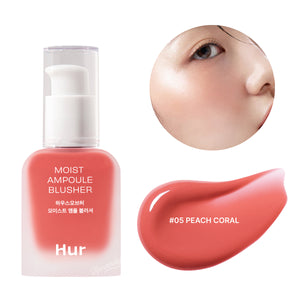 Hur - Moist Ampoule Blusher (Kayısı Gül ve Erik Özlü Serum Allık) 20ml