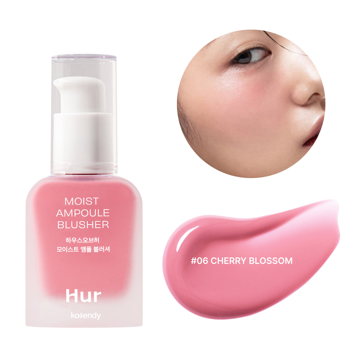 Hur - Moist Ampoule Blusher (Kayısı Gül ve Erik Özlü Serum Allık) 20ml