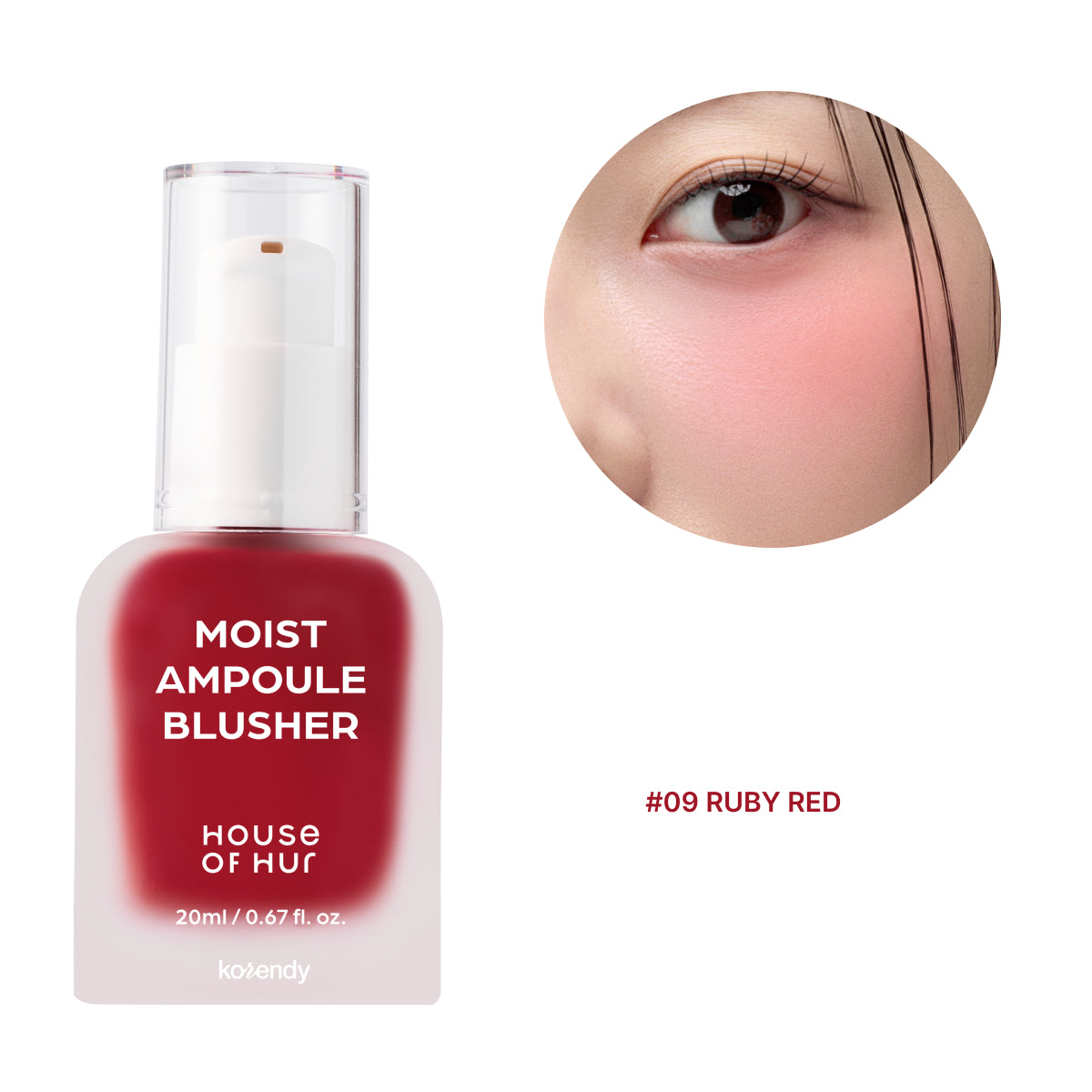 Hur - Moist Ampoule Blusher (Kayısı Gül ve Erik Özlü Serum Allık) 20ml