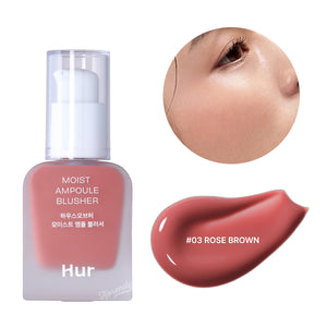 Hur - Moist Ampoule Blusher (Kayısı Gül ve Erik Özlü Serum Allık) 20ml