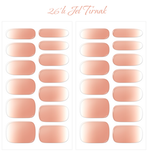 Gelato Factory - Solar Cured Gel Nail #NB-002 Dry Rose Syrup - Jel Oje Bantı Takma Tırnak 26'lı EL için