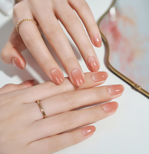 Gelato Factory - Solar Cured Gel Nail #NB-002 Dry Rose Syrup - Jel Oje Bantı Takma Tırnak 26'lı EL için
