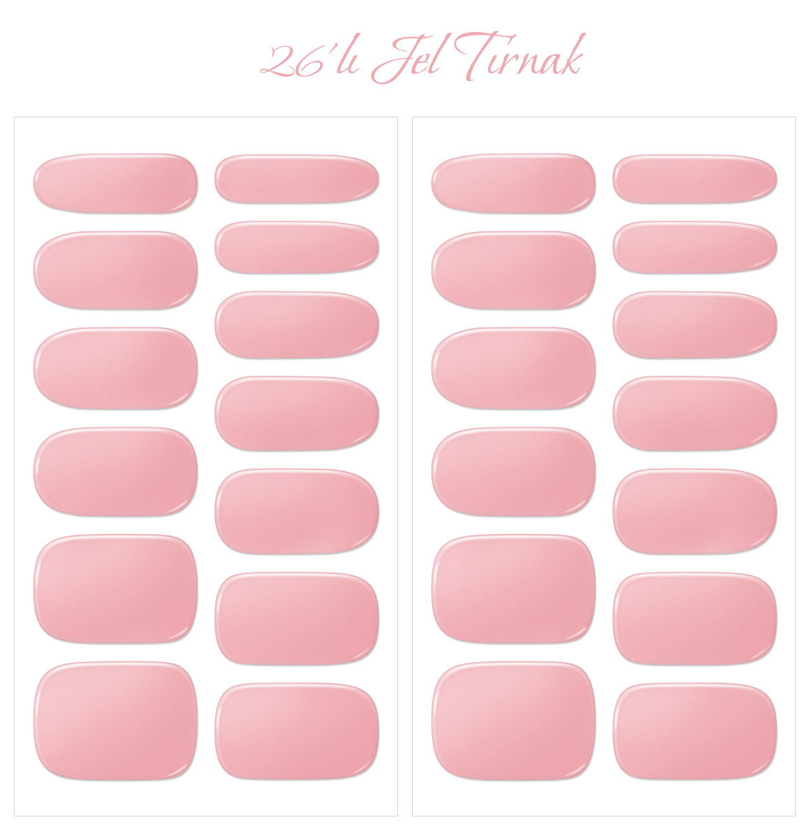 Gelato Factory - Solar Cured Gel Nail #NB-006 Beige Pink - Jel Oje Bantı Takma Tırnak 26'lı EL için