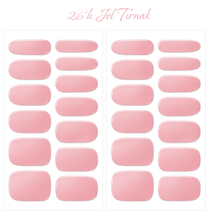 Gelato Factory - Solar Cured Gel Nail #NB-006 Beige Pink - Jel Oje Bantı Takma Tırnak 26'lı EL için
