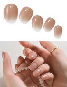 Gelato Factory - Solar Cured Gel Nail #NB-008 Soft Beige - Jel Oje Bantı Takma Tırnak 26'lı EL için