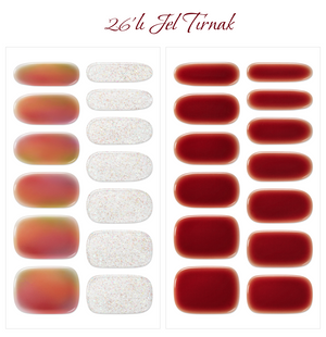Gelato Factory - Solar Cured Gel Nail #ND-023 Fall In Love - Jel Oje Bantı Takma Tırnak 26'lı EL için