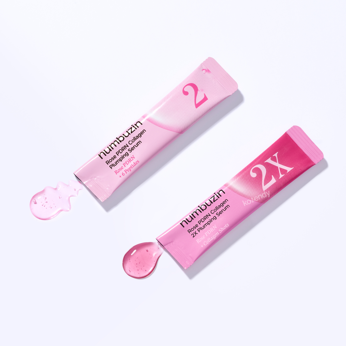 Numbuzin - No.2 Rose PDRN Collagen Plumping Serum Duo 10x (PDRN ve Kolajenli Serum Kiti) 12ml (5x1.2ml + 5x1.2ml) (%40 İndirimli)