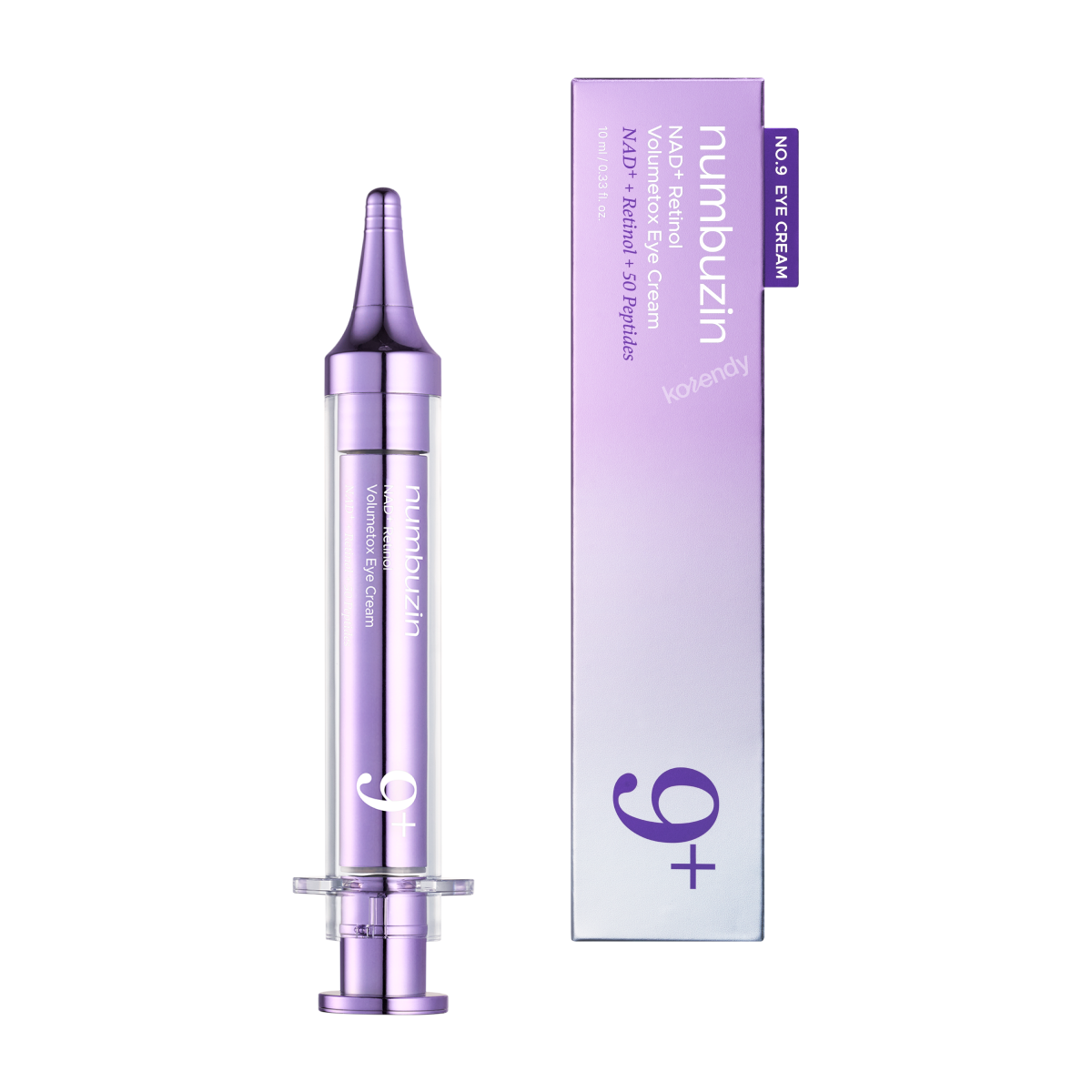 Numbuzin - No.9 NAD+ Retinol Volumetox Eye Cream (5 Farklı Tür Kırışıklık Önleyici ve Sıkılık Koruyucu 50 Çeşit Peptitli ve NAD+ İçerikli Göz Kremi) 10ml (%25 Tanıtım İndirimi)