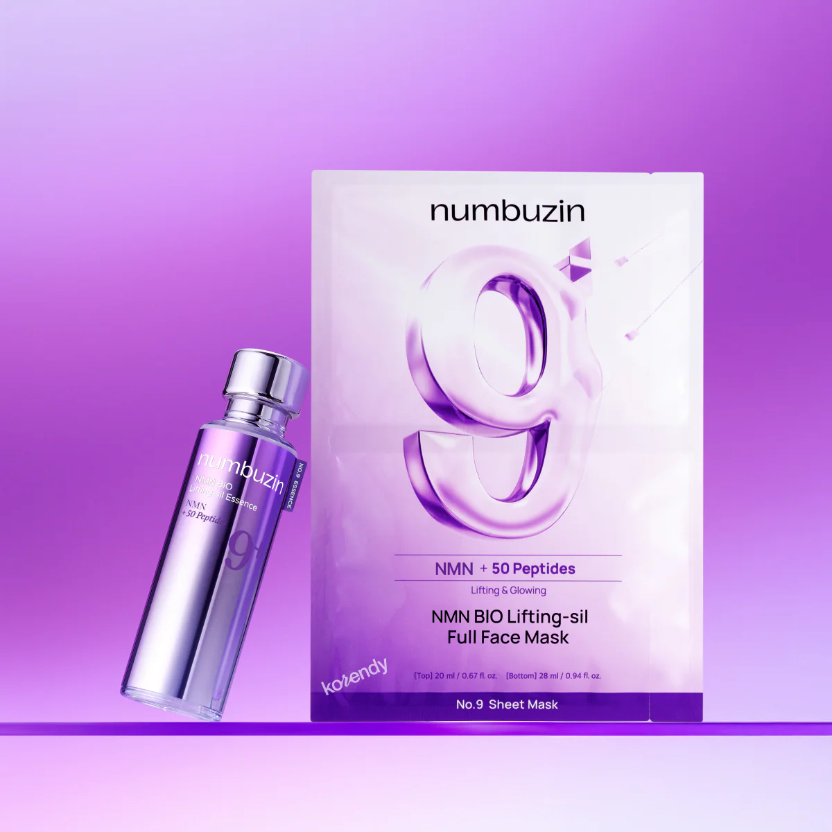 Numbuzin - No.9 Nmn Bio Lifting-Sil Essence Set (Sarkma Önleyici ve Elastikiyet Koruyucu NMN Bio-Lifting Esans ve Maske Seti)