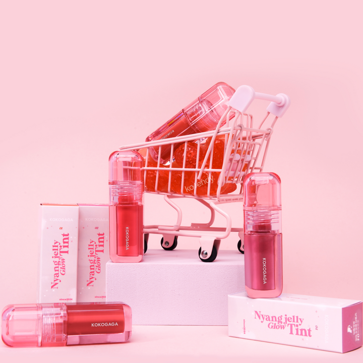 KOKOGAGA Nyang Jelly Glow Tint parlak jel dokulu dudak tinti