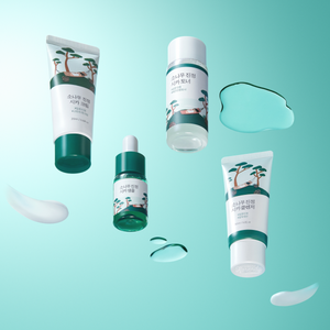 Round Lab - Pine Calming Cica Trial Kit (Cleanser 30ml + Toner 20ml + Ampoule 10ml + Cream 20ml)