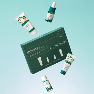 Round Lab - Pine Calming Cica Trial Kit (Cleanser 30ml + Toner 20ml + Ampoule 10ml + Cream 20ml)