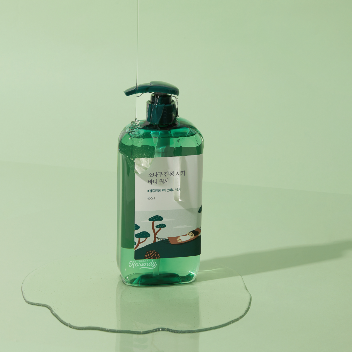 Round Lab - Pine Tree Calming Cica Bodywash (Vücut Aknesi ve Gözenek Karşıtı Çam Ağacı Özlü Vücut Temizleyicisi) 400ml