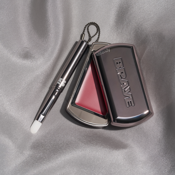 Braye - Pocket Lip Brush Dark Silver (Eşit Renk Dağılımı Sunan Kompakt ve Yoğun Kıllı Profesyonel Cep Boy Dudak Fırçası)