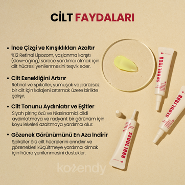 K-Secret - Seoul 1988 Advanced Shot: Retinal Liposome 12% + Black Rice (Kırışıklık Önleyici 12% Lipozomal Retinal ve Siyah Pirinçli Mikro Spiküllü Bakım Kremi) 15ml