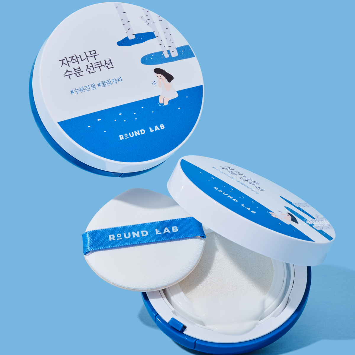 Round Lab - Birch Juice Moisturizing Sun Cushion  (Serinletici ve Nemlendirici Non Nano Mineral Filtreli Güneş Koruyucu Cushion) 15gr (%30 Tanıtım indirimli)