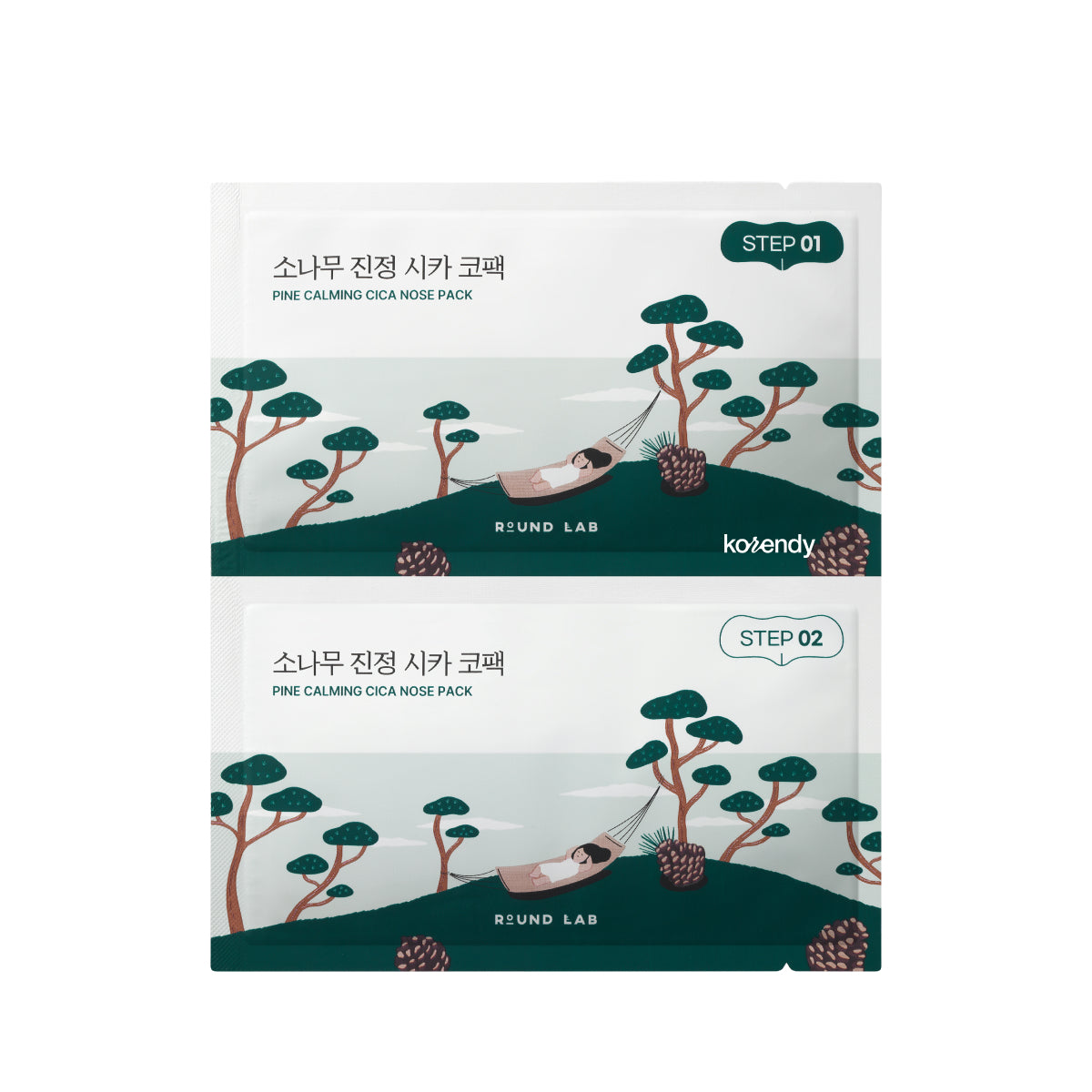 Round Lab Pine Calming Cica Nose Pack – Korendy
