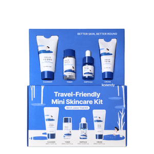Round Lab - Birch Juice Trial Kit (Cleanser 30ml + Toner 20ml + Ampoule 10ml + Cream 20ml)