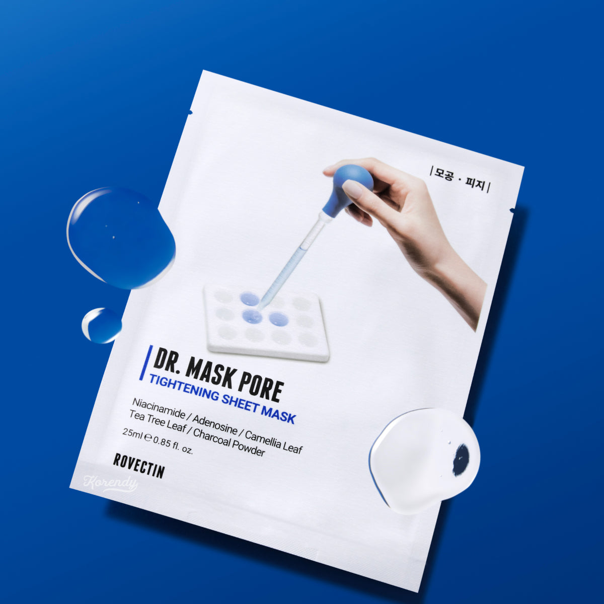 Rovectin - Dr. Mask Pore (Geniş Gözenek ve Yağlanma Karşıtı Kömür Tozlu Kağıt Maske) 5li