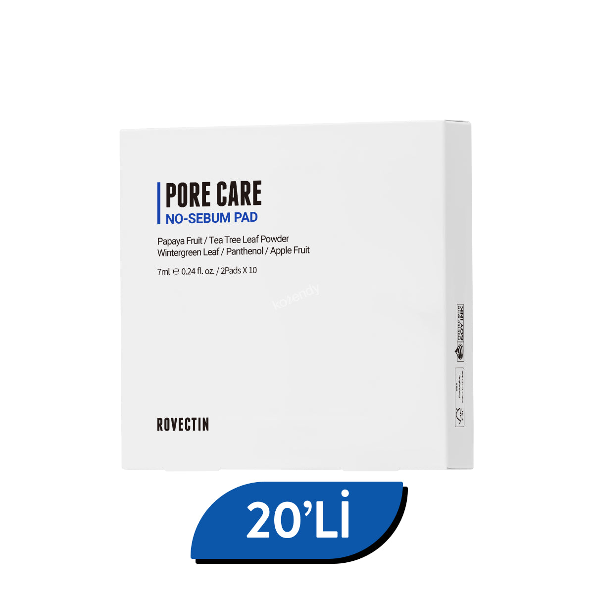Rovectin - Pore Care No Sebum Pad (Geniş Gözenek Karşıtı ve Ölü Deri Arındırıcı Meyve Asitli Tonik Ped) (%30 İndirimli)