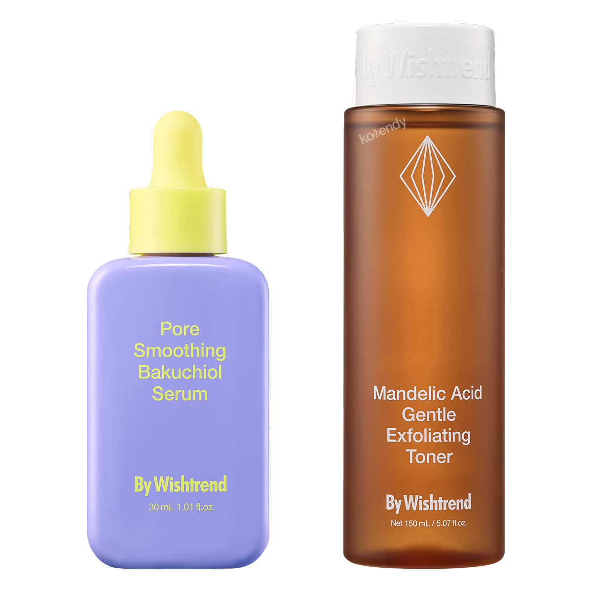 By Wishtrend - Mandelik Asit + Bakuchiol: Filtrelenmiş Cilt Seti (Geniş Gözenek ve Leke Karşıtı)