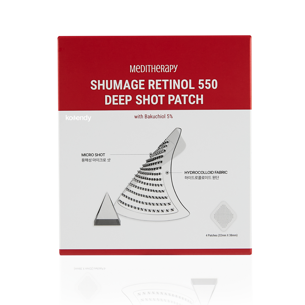 Meditherapy - Shumage Retinol 550 Deep Shot Patch (4 Parça) (Kırışıklık Önleyici 550 Mikro Spikül ve Retinollü Cilt Bakım Bantı)