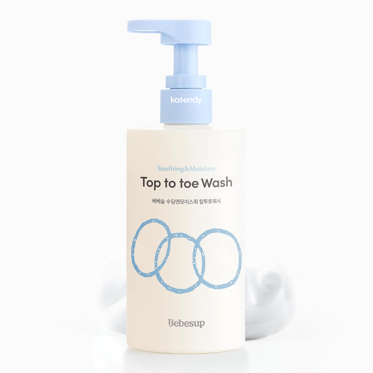 Bebesup - Soothing & Moisture Top to Toe Wash (Organik Pirinçli Besleyici ve Nemlendirici Saç ve Vücut Köpük Temizleyicisi) 300ml