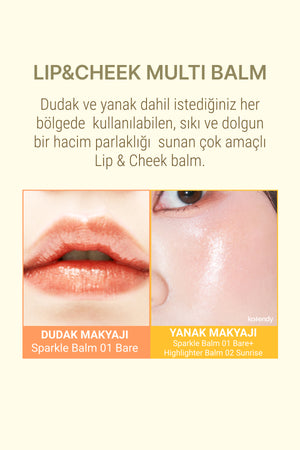 Son & Park - Sparkle Balm (Işıltılı Dokulu Çok Amaçlı Dudak ve Yanak Makyajı Balmı) 4g