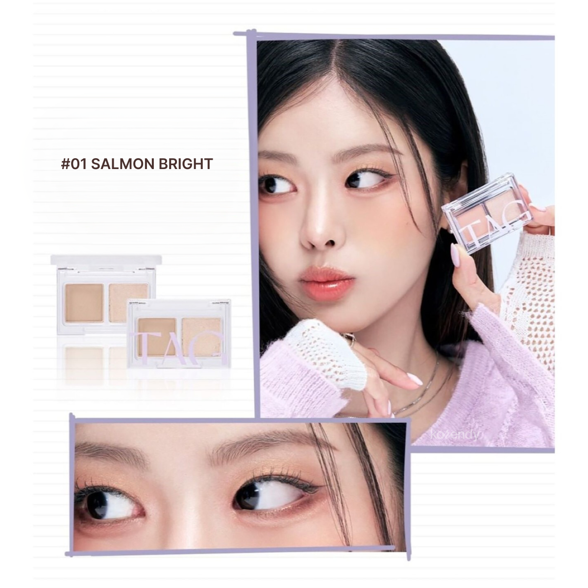 TAG - Gleam On Eye Palette (İpeksi Mat ve Kristal Işıltılı İkili Göz Paleti) 1.4g (%15-%30 Lansman İndirimi)