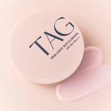 TAG - Pink Light Sun Cushion (Pembe Işıltılı Mineral Filtreli Renkli Cushion Güneş Kremi) 15g (%15-%30 Lansman İndirimi)