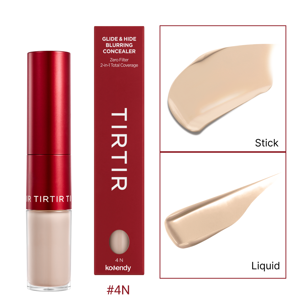 TIRTIR - Glide & Hide Blurring Concealer (Gözenek Blurlayıcı ve Koyu Leke Örtücü Doğal Bitişli Çift Taraflı Kapatıcı) 8g (%40 İndirimli)
