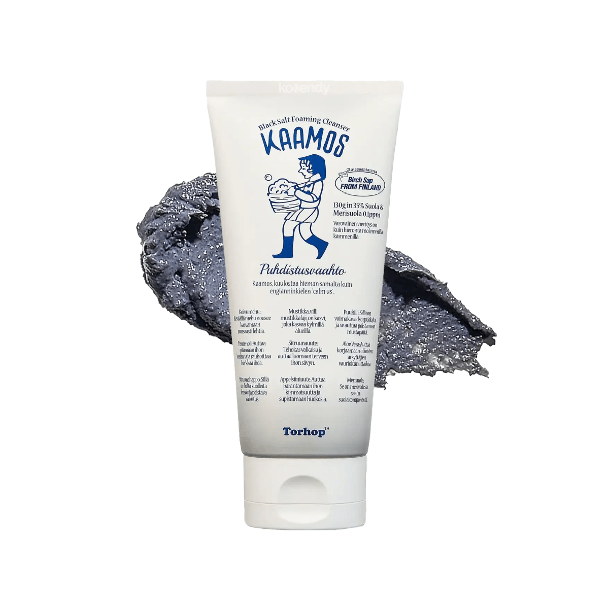 Torhop - Kaamos Black Salt Foaming Cleanser  (Arındırıcı ve Sebum Dengeleyici Siyah Tuz ve Kömür Tozlu Köpük Temizleyici) 130g (%15-%30 Lansman İndirimi)